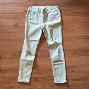 Old Navy Mint Distressed Rockstar Skinny Jeans 10P